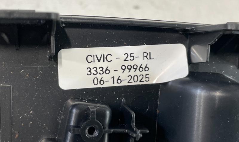 Load image into Gallery viewer, 2022-25 HONDA CIVIC REAR LEFT DRIVER SIDE POWER DOOR WINDOW SWITCH BEZEL # 99966