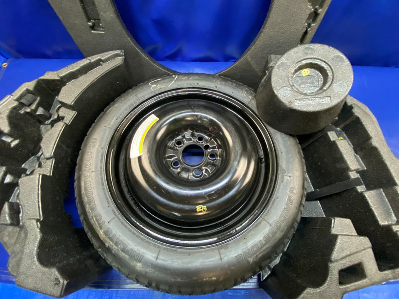 Load image into Gallery viewer, NISSAN 370Z COUPE SPARE TIRE WHEEL DONUT T145-80D17 W/ EMERGENCY TOOL KIT #76686