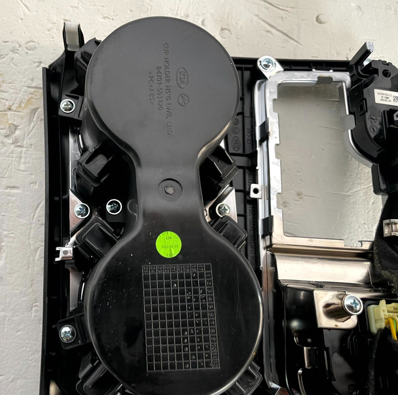 Load image into Gallery viewer, 2018 - 2023 KIA STINGER FRONT CENTER CONSOLE CUPHOLDER W/SHIFTER BEZEL # 110839