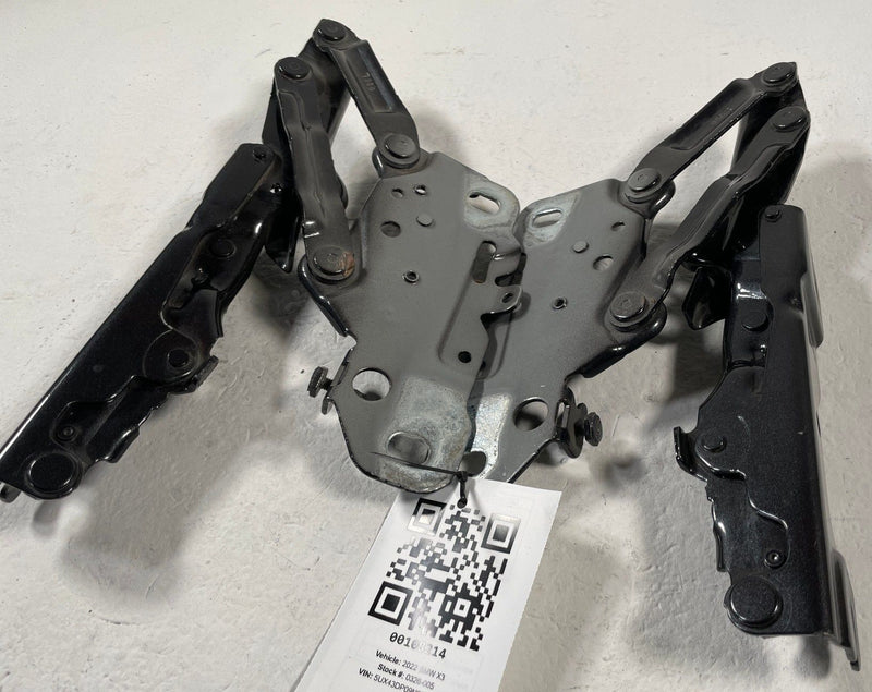 Load image into Gallery viewer, 2018-2025 BMW X3 X4 G01 G02 FRONT LH & RH HOOD BONNET HINGE PAIR BLACK # 108214