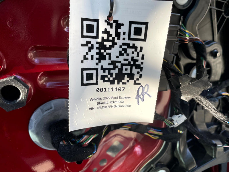 Load image into Gallery viewer, FORD EXPLORER INTERCEPTOR FRONT RIGHT DOOR SHELL ASSEMBLY RED (D4) 20-25 #111107