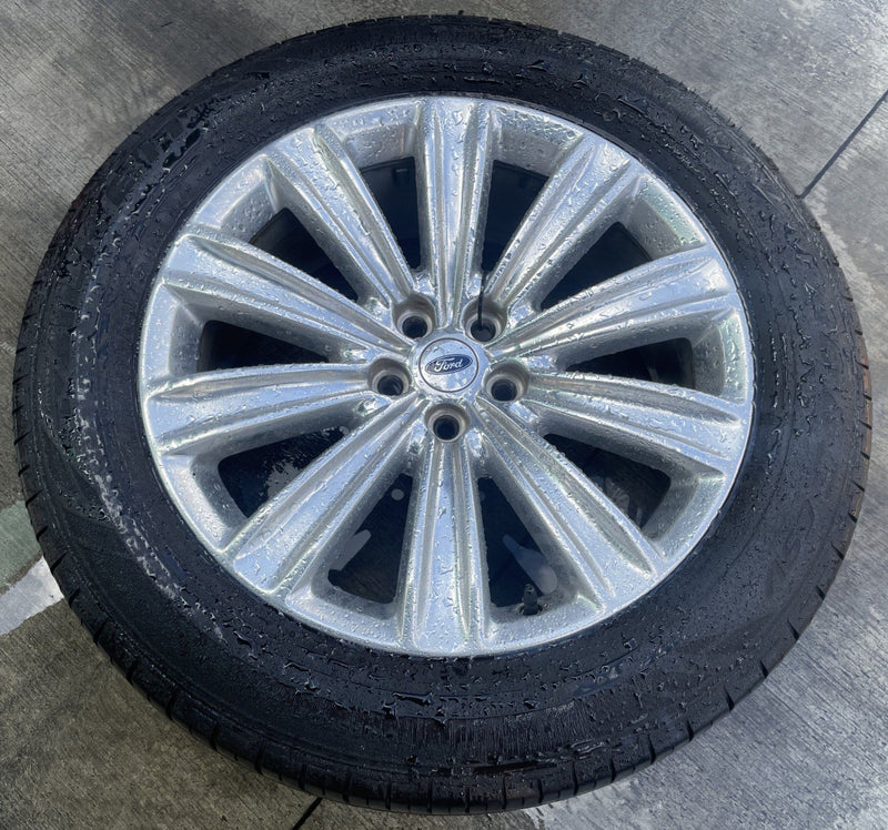 Load image into Gallery viewer, FORD EXPLORER 20x8 10 STRAIGHT SPOKE ALLOY WHEEL RIM W/TIRE 2020-2025 # 111110