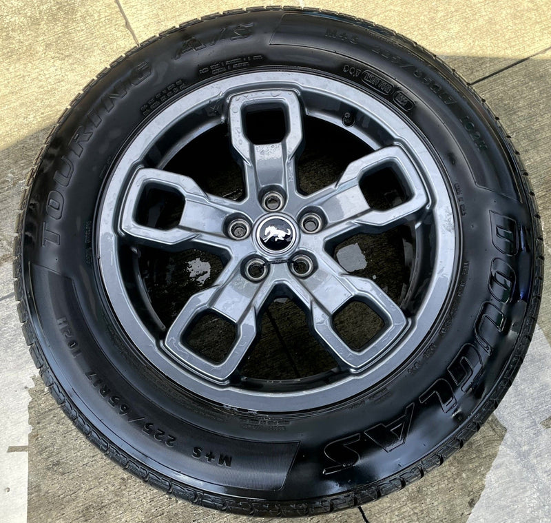 Load image into Gallery viewer, FORD BRONCO SPORT 17x7J ET37.5 5 SPOKE ALLOY WHEEL RIM W/TIRE 2021-2025 # 111622
