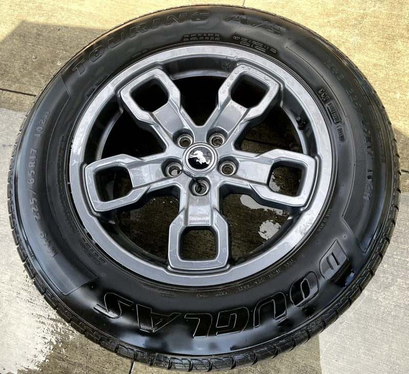 Load image into Gallery viewer, FORD BRONCO SPORT 17x7J ET37.5 5 SPOKE ALLOY WHEEL RIM W/TIRE 2021-2025 # 111622
