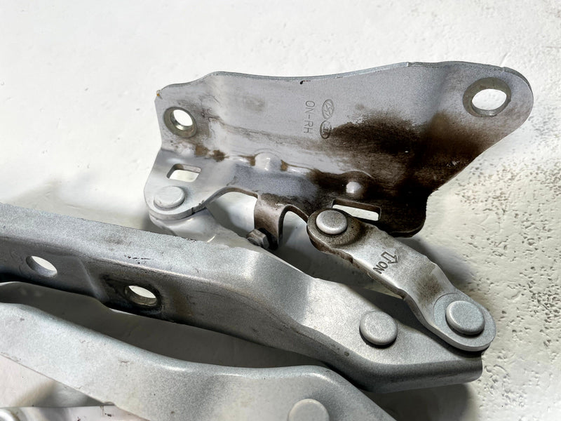 Load image into Gallery viewer, 2020-2025 KIA TELLURIDE FRONT RIGHT & LEFT HOOD BONNET HINGE PAIR WHITE # 114346