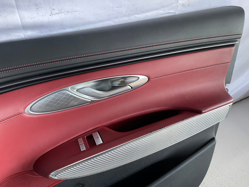 Load image into Gallery viewer, 2022-2025 GENESIS GV70 FRONT RIGHT INNER DOOR TRIM COVER PANEL RED/BLACK #107552