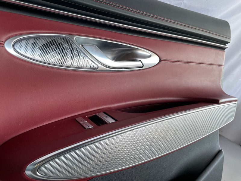 Load image into Gallery viewer, 2022-2025 GENESIS GV70 FRONT RIGHT INNER DOOR TRIM COVER PANEL RED/BLACK #107552