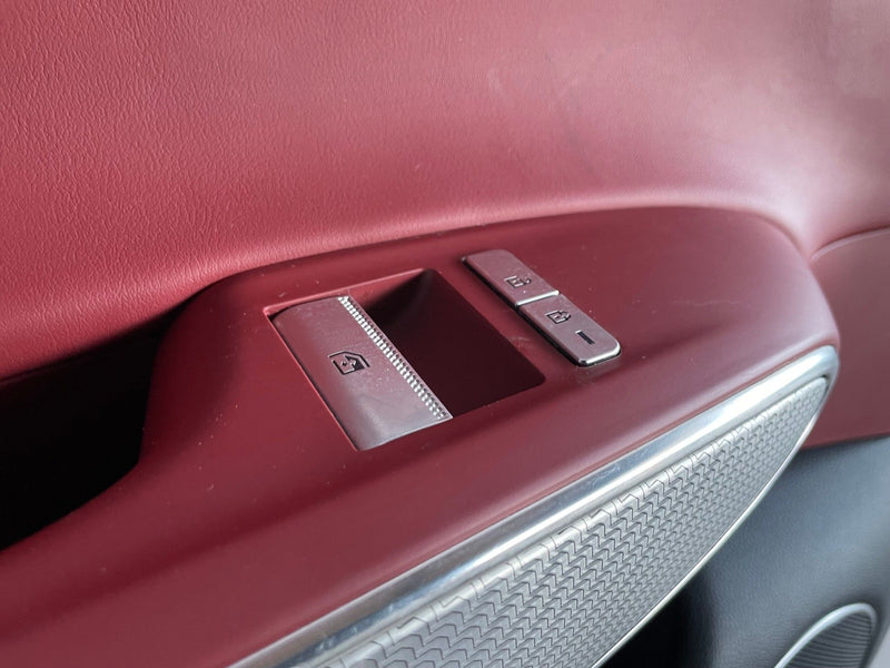 Load image into Gallery viewer, 2022-2025 GENESIS GV70 REAR LEFT INNER DOOR TRIM COVER PANEL RED/BLACK # 107556
