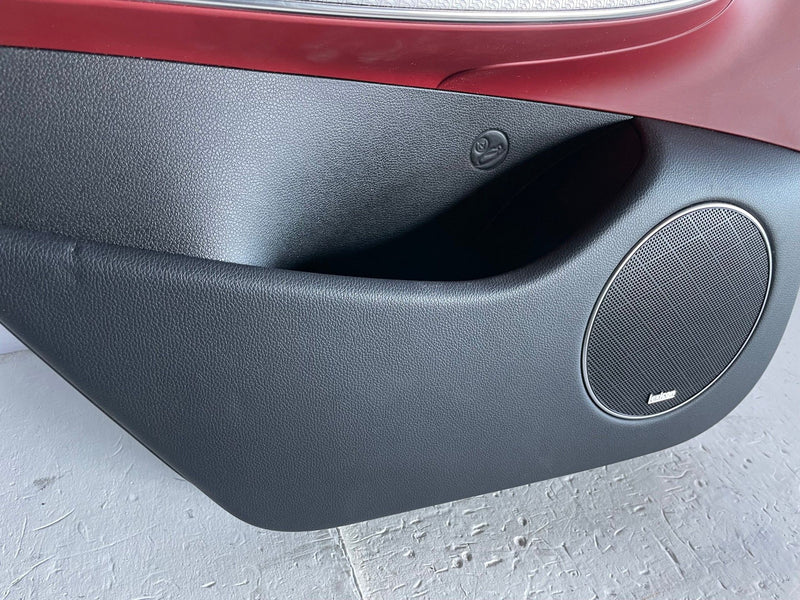 Load image into Gallery viewer, 2022-2025 GENESIS GV70 REAR LEFT INNER DOOR TRIM COVER PANEL RED/BLACK # 107556