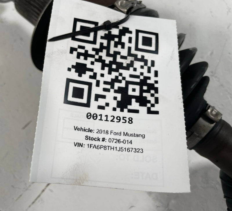 Load image into Gallery viewer, 2015 - 2023 FORD MUSTANG RWD REAR RIGHT SIDE AXLE SHAFT HALFSHAFT 2.3L # 112958