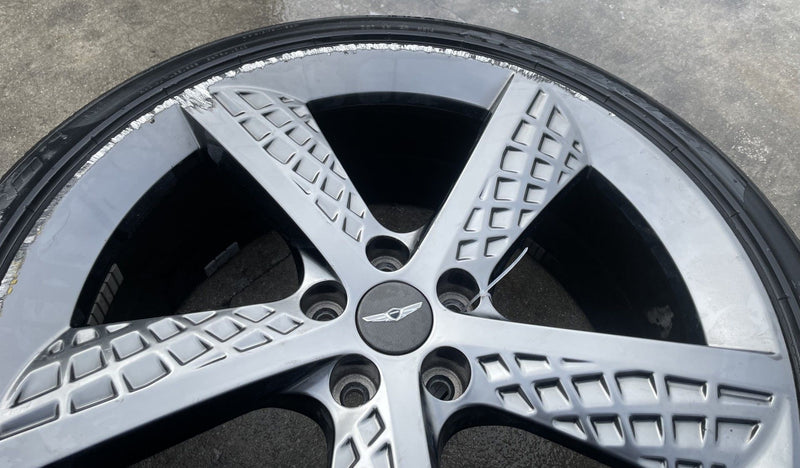 Load image into Gallery viewer, GENESIS GV70 21X9 5 SPOKE WHEEL RIM W/TIRE SILVER (ONLY#1) 2022-2025 # 107615