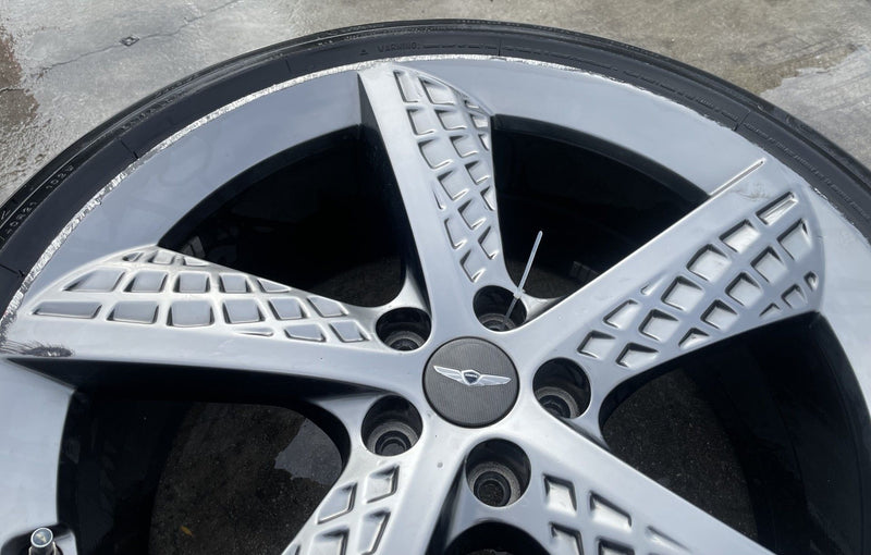 Load image into Gallery viewer, GENESIS GV70 21X9 5 SPOKE WHEEL RIM W/TIRE SILVER (ONLY#1) 2022-2025 # 107618
