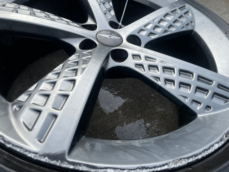 Load image into Gallery viewer, GENESIS GV70 21X9 5 SPOKE WHEEL RIM W/TIRE SILVER (ONLY#1) 2022-2025 # 107618