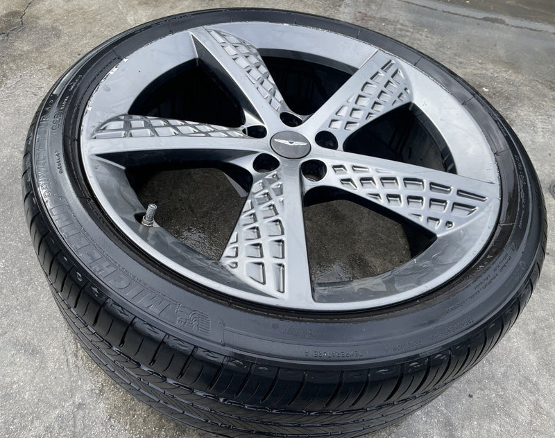 Load image into Gallery viewer, GENESIS GV70 21X9 5 SPOKE WHEEL RIM W/TIRE SILVER (ONLY#1) 2022-2025 # 107617