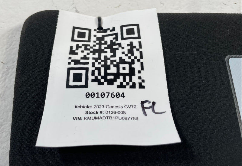 Load image into Gallery viewer, 2022 - 2025 GENESIS GV70 FRONT LEFT SIDE SUNVISOR SUN VISOR BLACK # 107604 COPY