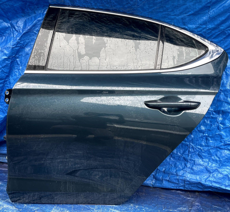 Load image into Gallery viewer, GENESIS G70 REAR LEFT DRIVER SIDE DOOR ASSEMBLY GREEN (URA) 2019-2026 # 110064