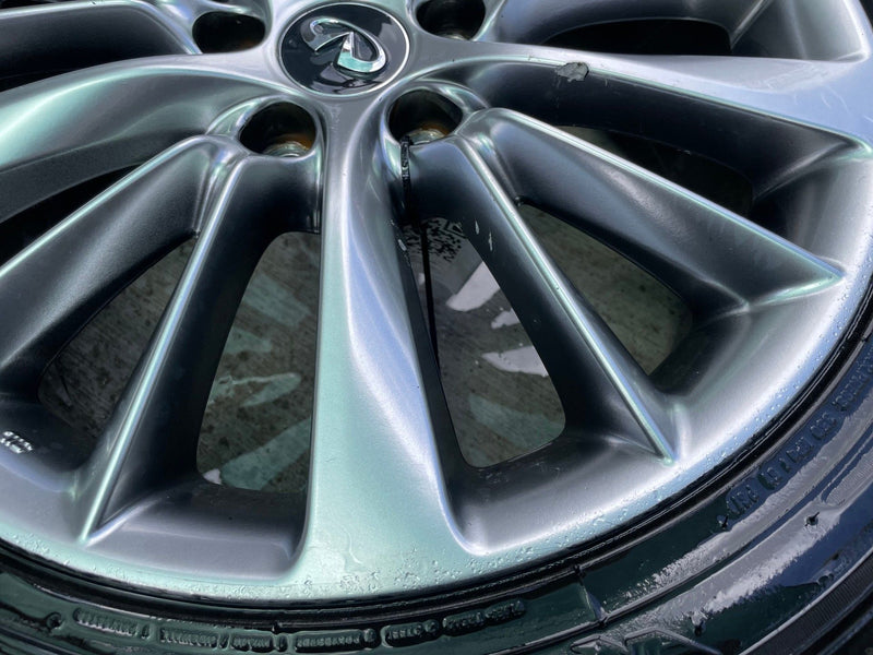 Load image into Gallery viewer, INFINITI Q50 18x7.5 15 V SPOKE ALLOY WHEEL RIM W/ TIRE (ONLY#1) 18-24 # 112488