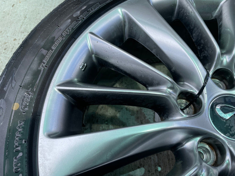 Load image into Gallery viewer, INFINITI Q50 18x7.5 15 V SPOKE ALLOY WHEEL RIM W/ TIRE (ONLY#1) 18-24 # 112490