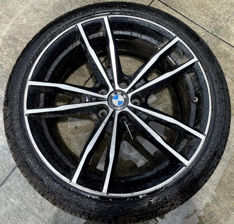 Load image into Gallery viewer, BMW 330i FRONT 19x8'' STYLE 791M 5 DOUBLE SPOKE WHEEL RIM W/ TIRE 19-25 # 110323
