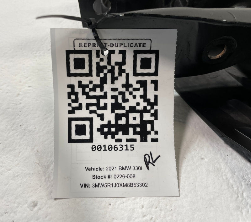 Load image into Gallery viewer, BMW 330i 330e REAR LEFT DRIVER SIDE LOWER CONTROL ARM SPRING PERCH # 106315