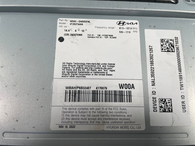 Load image into Gallery viewer, 23-26 KIA SPORTAGE AUDIO RADIO NAVIGATION RECEIVER HEAD CONTROL MODULE # 113262