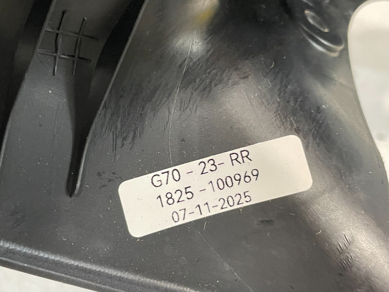 Load image into Gallery viewer, 2022 - 2025 GENESIS G70 REAR RIGHT SIDE TRUNK LID HINGE LEVER TRIM BLACK #100969