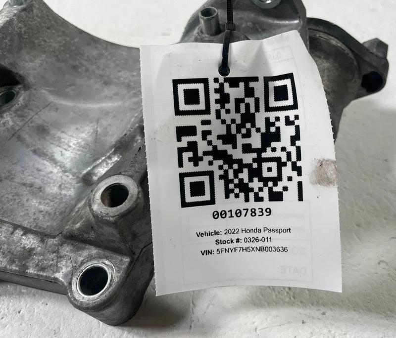 Load image into Gallery viewer, 19-25 HONDA PASSPORT AC COMPRESSOR MOUNT BRACKET W/ TENSIONER PULLEY 3.5L 107839