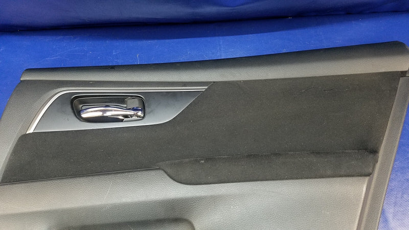 Load image into Gallery viewer, 2015 NISSAN ALTIMA REAR RIGHT PASSENGER SIDE INSIDE DOOR TRIM PANEL BLACK #74023