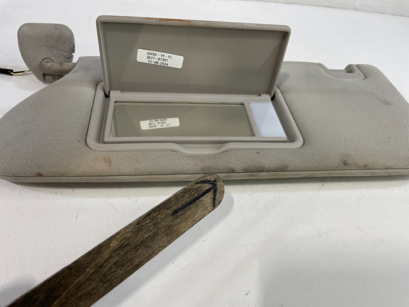 Load image into Gallery viewer, 2019 - 2020 INFINITI QX50 FRONT LEFT DRIVER SIDE SUNVISOR SUN VISOR GRAY # 87391