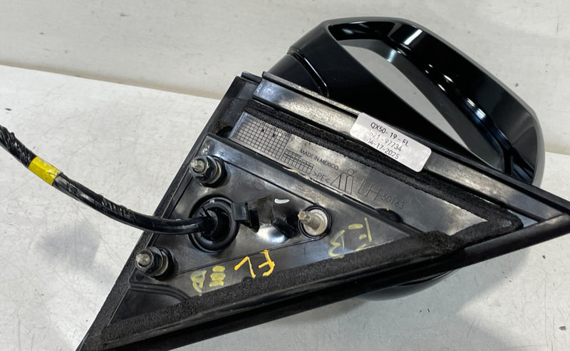 Load image into Gallery viewer, 2019-2021 INFINITI QX50 LEFT SIDE VIEW DOOR MIRROR W/ CAMERA BLACK (KH3) # 97734