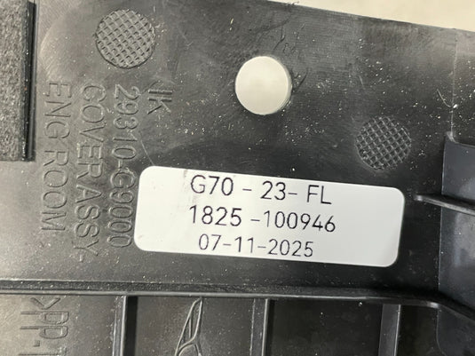 2019-2023 GENESIS G70 FRONT LEFT ENGINE COMPARTMENT COWL VENT COVER PANEL 100946