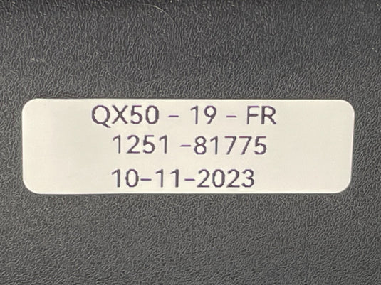 2019 - 2020 INFINITI QX50 RIGHT PASSENGER SIDE SUNVISOR SUN VISOR