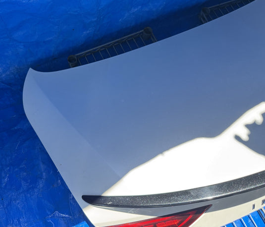 17 - 20 INFINITI Q60 TRUNK LID DECK TAIL GATE W/ SPOILER WHITE QAB