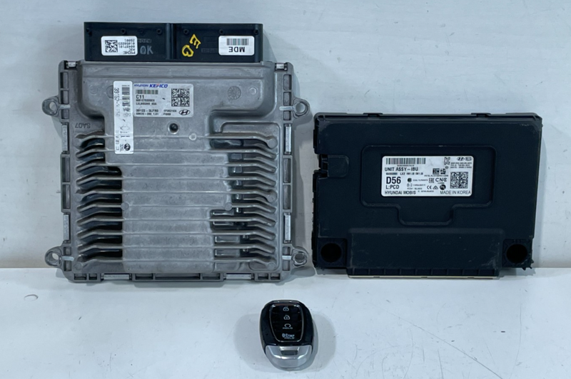 Load image into Gallery viewer, 2020 HYUNDAI PALISADE ENGINE &amp; BODY CONTROL MODULE ECM BCM W/ KEY FOB # 102243
