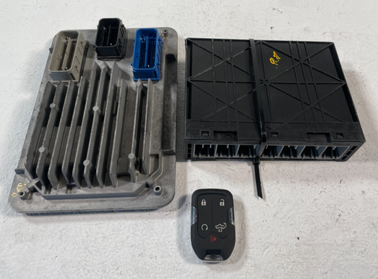 2019 CHEVROLET SILVERADO 1500 ENGINE & BODY CONTROL MODULE W/ KEY FOB # 106132