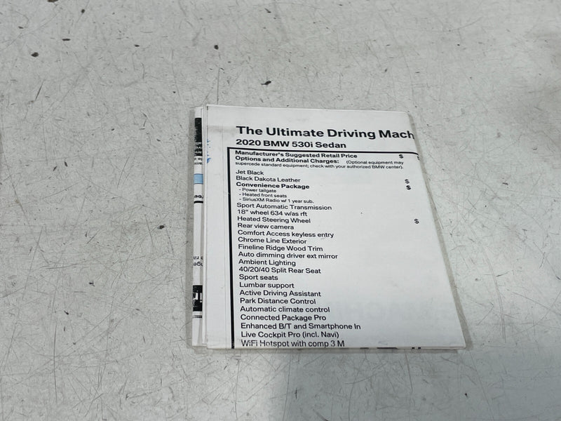 Load image into Gallery viewer, 2020 BMW 3 &amp; 5 SERIES SEDAN OWNERS MANUAL SET WITH BLACK COVER CASE # 98425i
