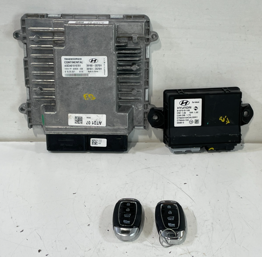2019-2020 HYUNDAI SANTA FE ENGINE & LIFTGATE CONTROL MODULE W/ KEY FOB