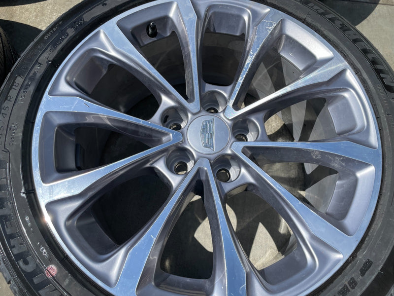 Load image into Gallery viewer, CADILLAC CT5 18x8.5 ALLOY 10 SPOKE ALLOY WHEEL W/TIRE (SET#4) 20-24 # ML7-WH1330
