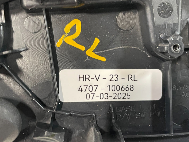 Load image into Gallery viewer, 2023 - 2025 HONDA HR-V REAR LEFT DRIVER SIDE DOOR WINDOW SWITCH BEZEL # 100668
