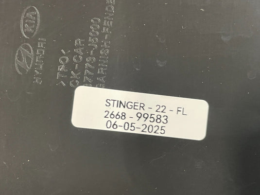 2018 - 2023 KIA STINGER FRONT LEFT DRIVER FENDER AIR DUCT VENT BREATHER