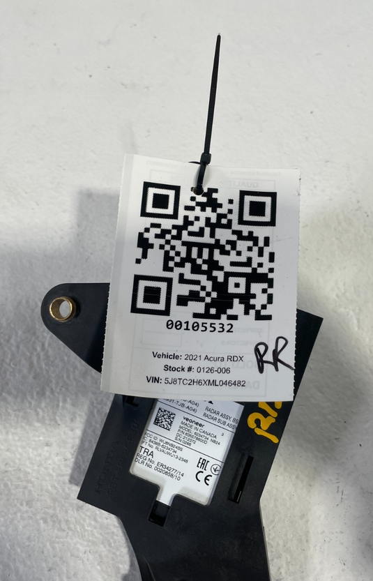 2019-2021 ACURA RDX REAR RIGHT SIDE BLIND SPOT MONITOR SENSOR W/ COVER