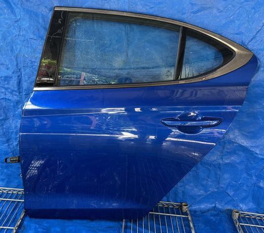 GENESIS G70 REAR LEFT DRIVER SIDE DOOR ASSEMBLY BLUE (PS5) 19-25