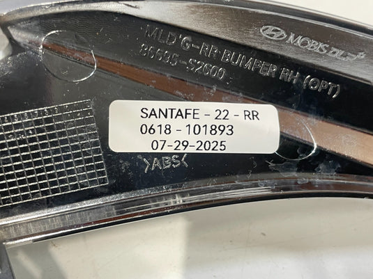 21-23 HYUNDAI SANTA FE REAR RIGHT BUMPER COVER MOLDING CHROME TRIM STRIP