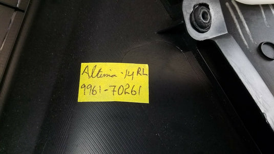 13-15 NISSAN ALTIMA REAR LEFT DRIVER SIDE INSIDE DOOR TRIM PANEL BLACK