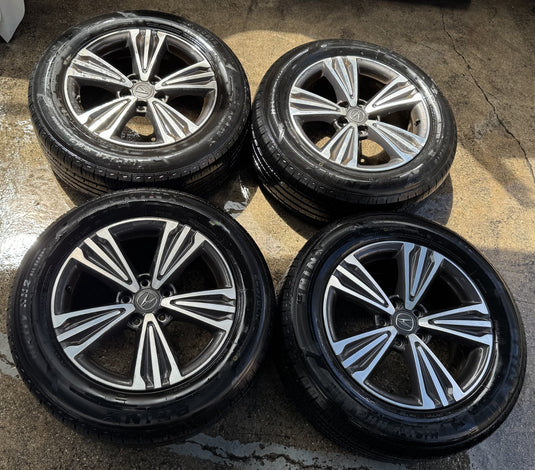 ACURA MDX 18x8 3 SLIT 5 SPOKE ALLOY WHEEL W/TIRE (SET#4) 2017-2018 # ML7-WH1306