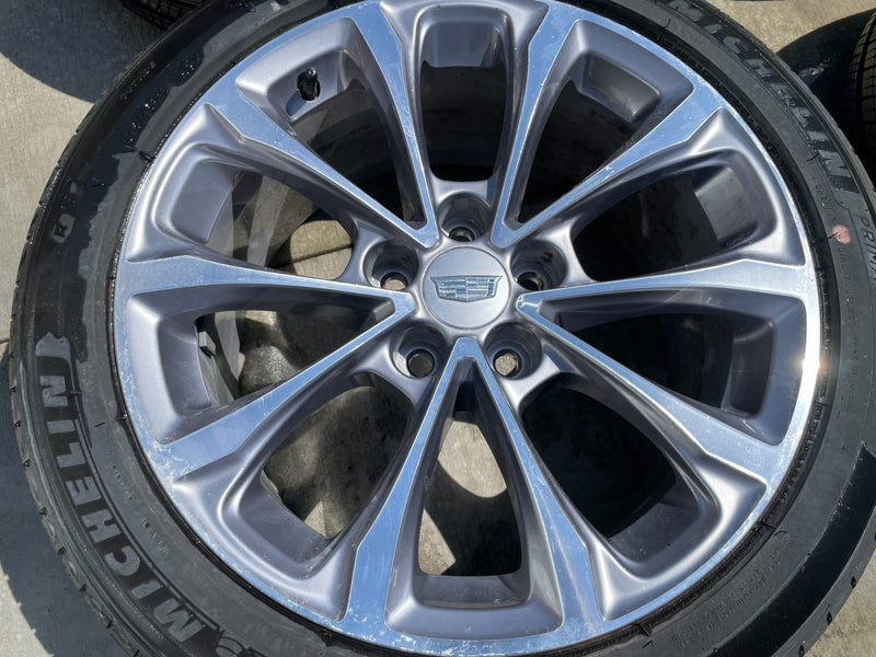 Load image into Gallery viewer, CADILLAC CT5 18x8.5 ALLOY 10 SPOKE ALLOY WHEEL W/TIRE (SET#4) 20-24 # ML7-WH1330
