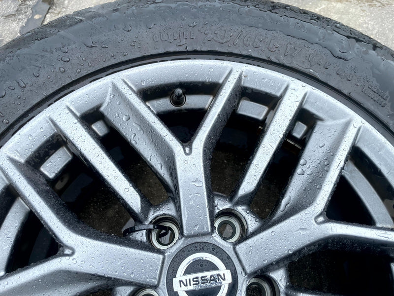 Load image into Gallery viewer, NISSAN ROGUE 17x7-1/2 15 SPOKE ALLOY WHEEL W/TIRE (ONLY#1) 2021 - 2025 # 106885
