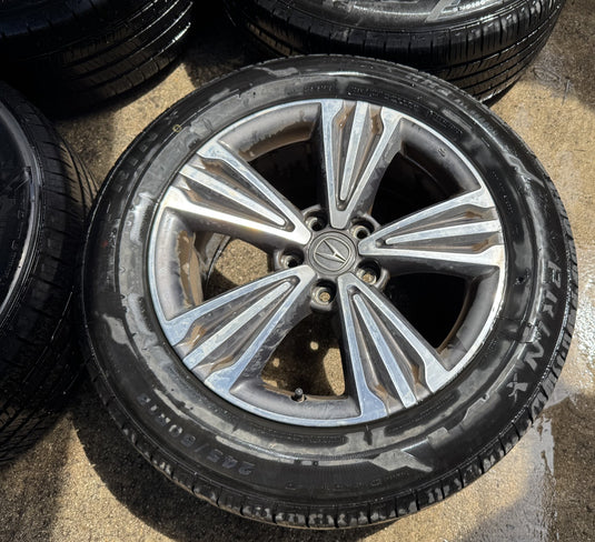 ACURA MDX 18x8 3 SLIT 5 SPOKE ALLOY WHEEL W/TIRE (SET#4) 2017-2018 # ML7-WH1306