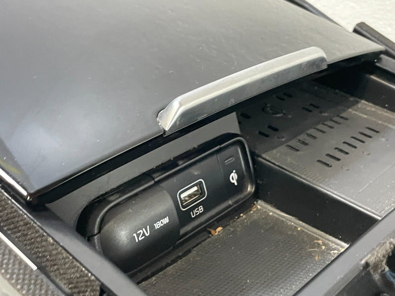 Load image into Gallery viewer, 2018 - 2023 KIA STINGER CENTER CONSOLE CUP HOLDER ARMREST FLOOR ASSEMBLY # 99703
