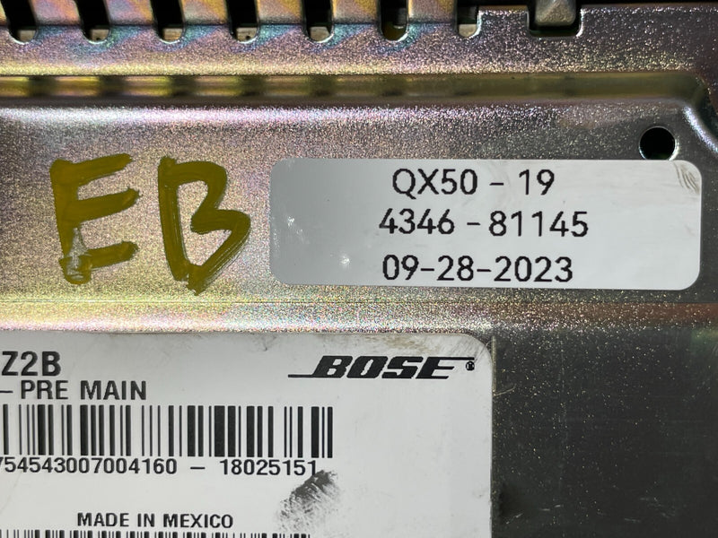 Load image into Gallery viewer, 2019 - 2020 INFINITI QX50 BOSE RADIO AUDIO AMP AMPLIFIER 28061-5NZ2B # 81145

